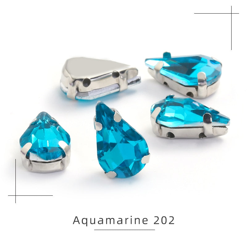 TJ Crystal Drop with Sliver Claw Setting Rhinestones comes with 30Pcs.