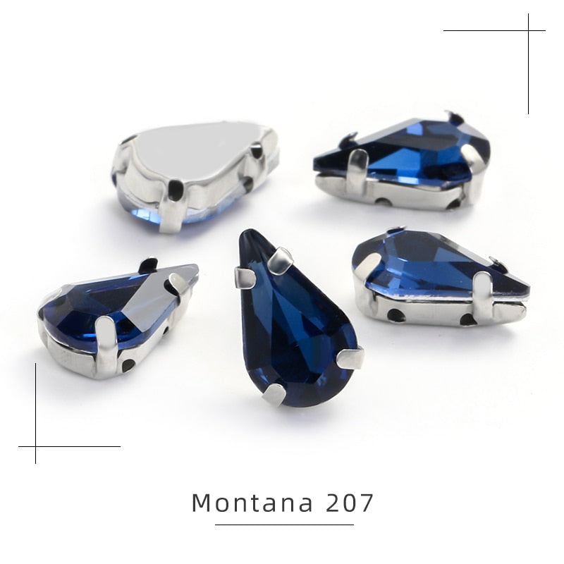 TJ Crystal Drop with Sliver Claw Setting Rhinestones comes with 30Pcs.