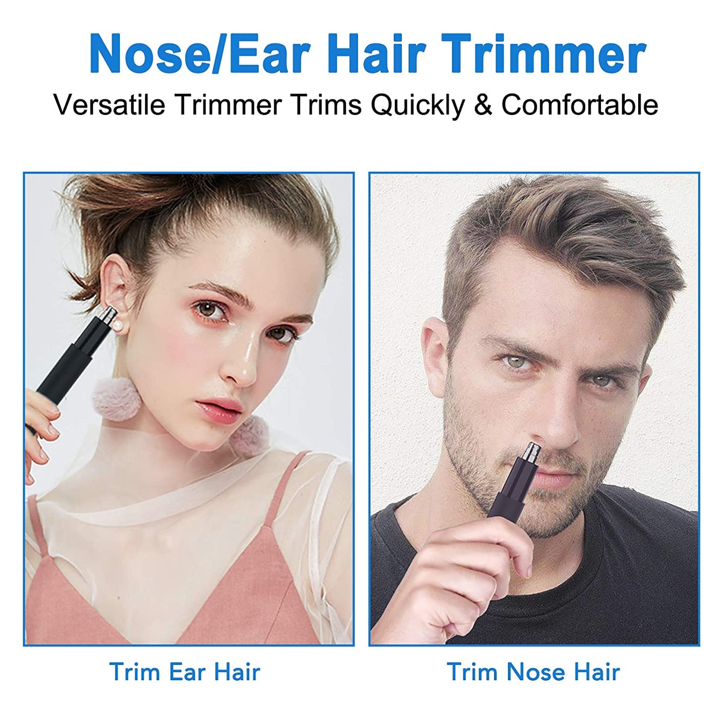 TJ Ear and Nose Hair Tmmer for Men and Women-2020, Professional & Painless Nose Hair Clipper / Remover with Stainless Steel Blad & IPX7 Waterproof System  Amazon Banned