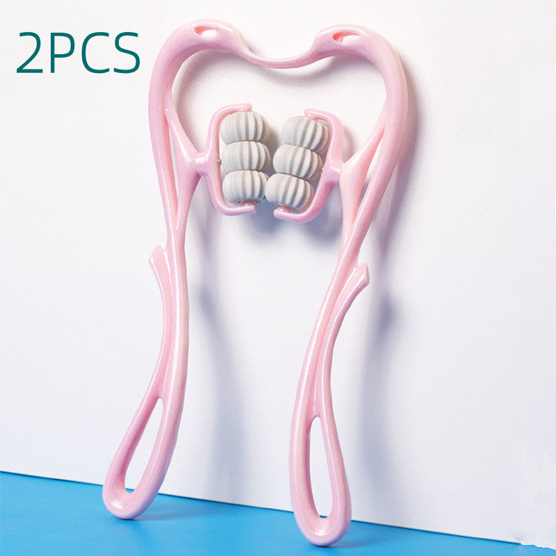 TJ Multifunctional Manual Six-wheel Neck Massager Massage Relieve Roller Massage Tool