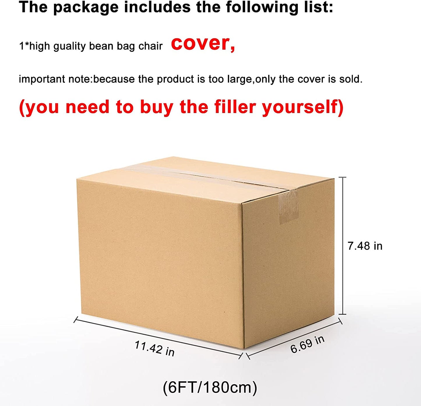 TJ Bean Bag Chair Coverit Was Only A Cover, Not A Full Bean Bag Chair Cushion, Big Round Soft Fluffy PV Velvet Sofa Bed Cover, Living Room Furniture, Lazy Sofa Bed Cover,5ft Light Grey