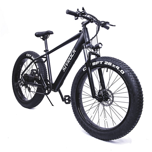 TJ Sivrock Ebike Electric Bike 26\' Fat Tire 1000W Motor 48V 15Ah Large Battery Mountain E-Bike Shimano 7-Speed Bicycle