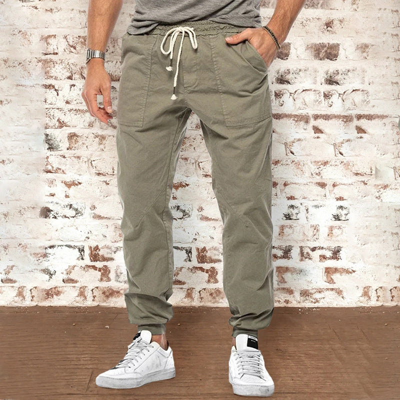 TJ Men's Casual Pants Trendy Loose Trousers With Waistband