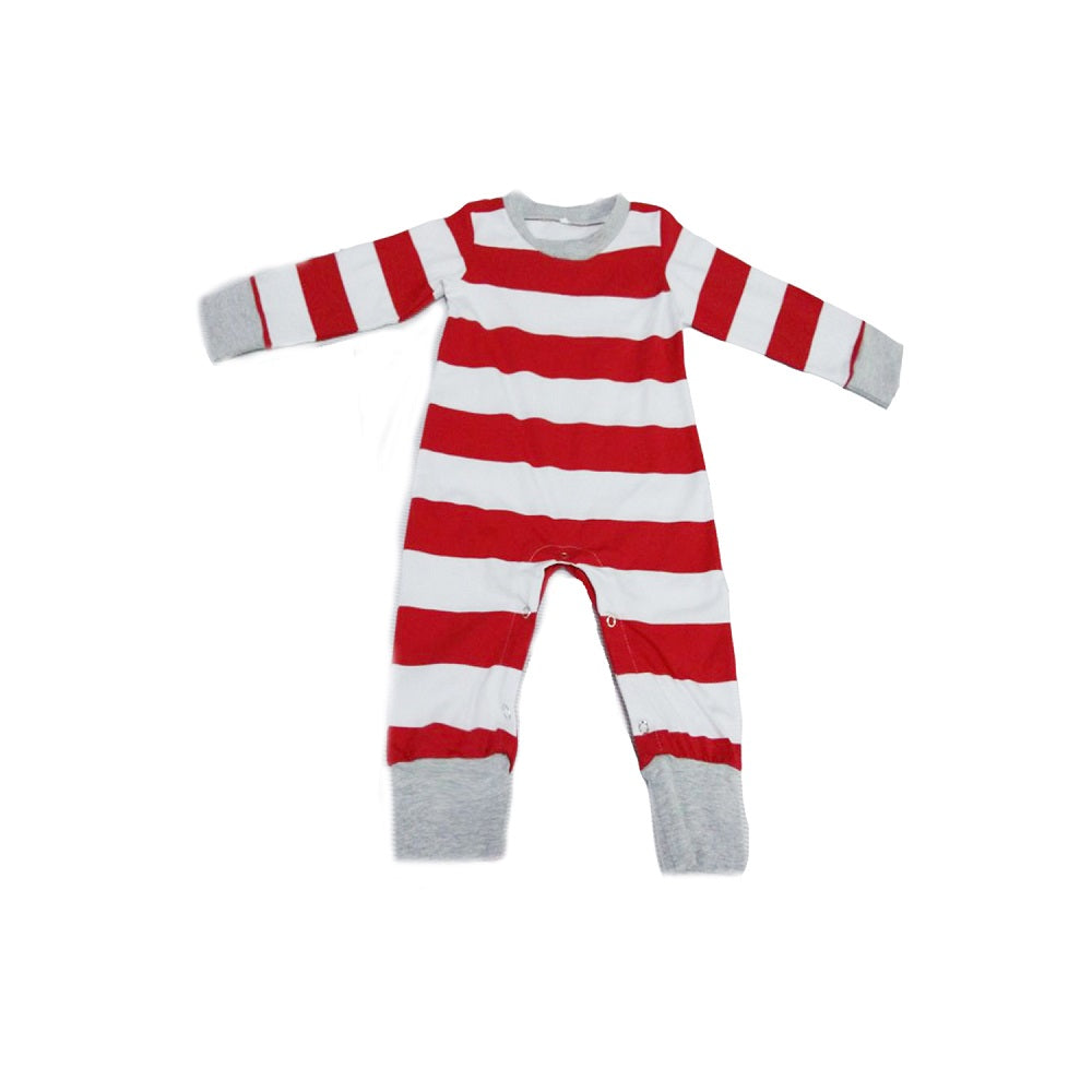 TJ Red Striped Homewear Suit Parent-child Pajamas