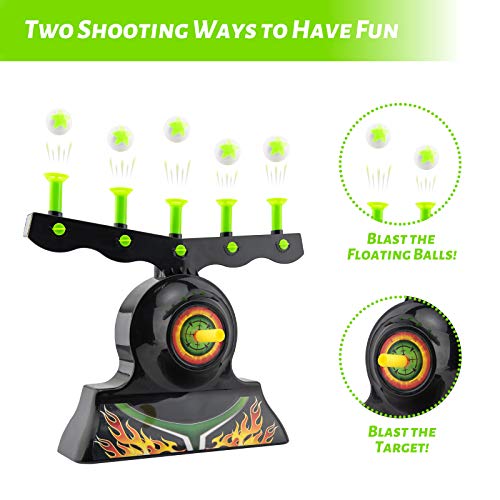 TJ Shooting Targets for Nerf Guns Shooting Game Glow in The Dark Floating Ball Target Practice Toys for Kids Boys Hover Shot 1 Blaster Toy Gun 10 Soft Foam Balls 3 Darts Gift,Amazon Platform Banned