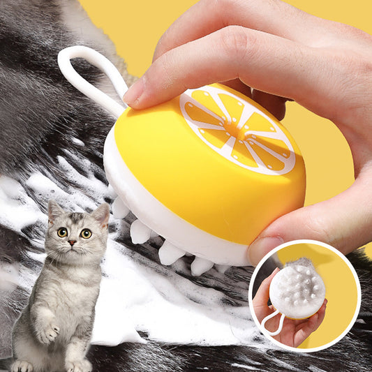 TJ Pet Dog Cat Bath Brush 2-in-1 Pet SPA Massage Comb