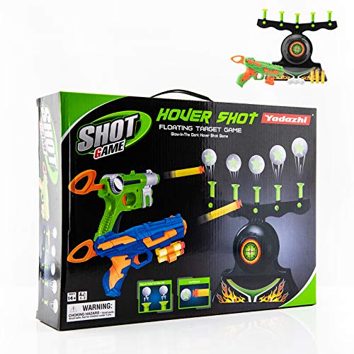 TJ Shooting Targets for Nerf Guns Shooting Game Glow in The Dark Floating Ball Target Practice Toys for Kids Boys Hover Shot 1 Blaster Toy Gun 10 Soft Foam Balls 3 Darts Gift,Amazon Platform Banned