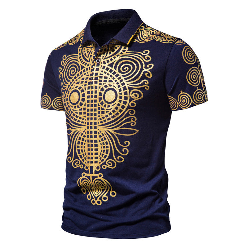 TJ Summer Men Casual Ethnic Short Sleeved