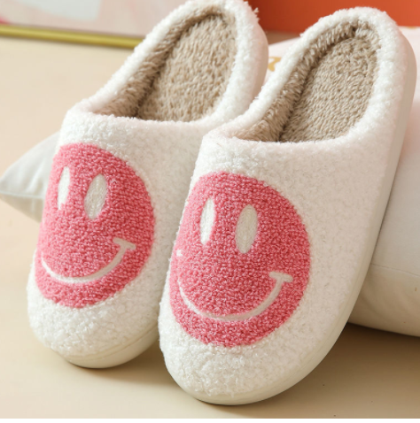 TJ Cute Plush Half-wrapped Heel Non-slip Warm House Slippers