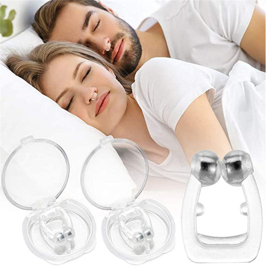 TJ Silicone Magnetic Anti Snore Stop Snoring Nose Clip Sleep Tray Sleeping Aid Apnea Guard Night Device