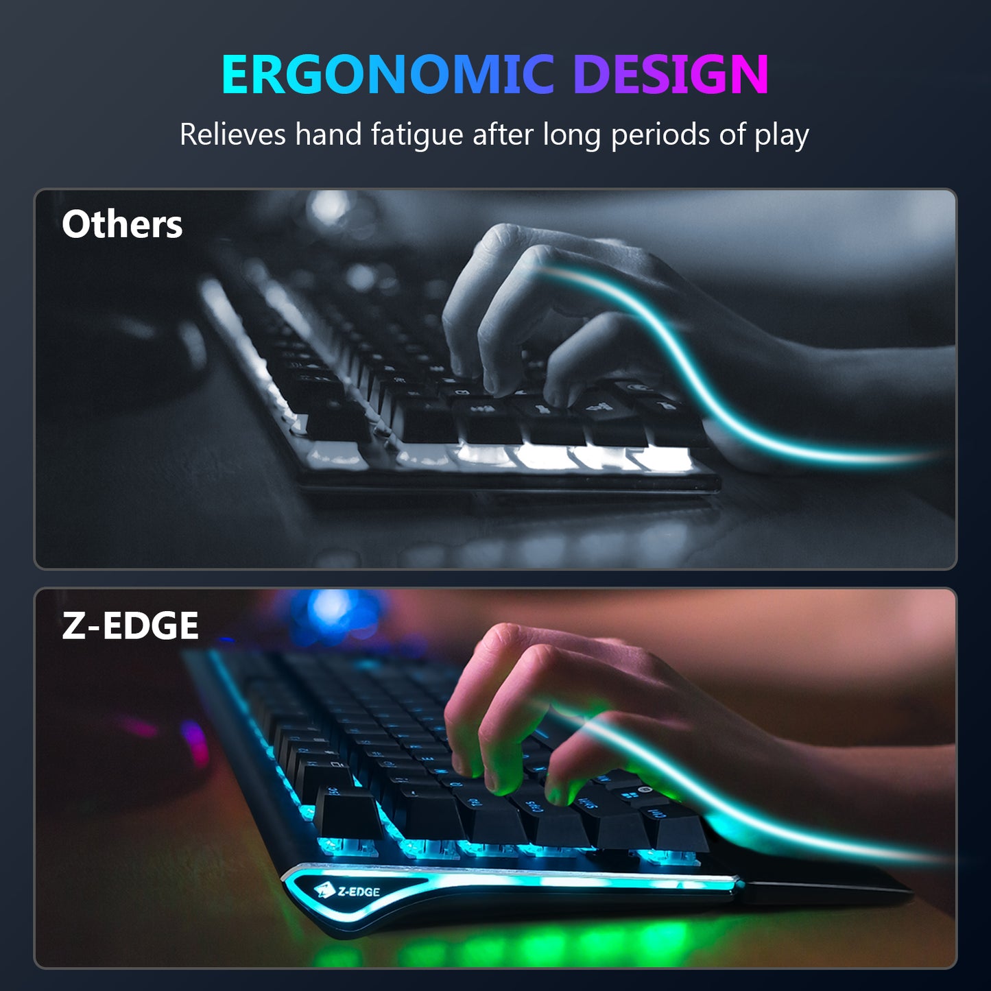 TJ Z-EDGE UK108 108 Keys RGB Optical Mechanical Gaming Keyboard