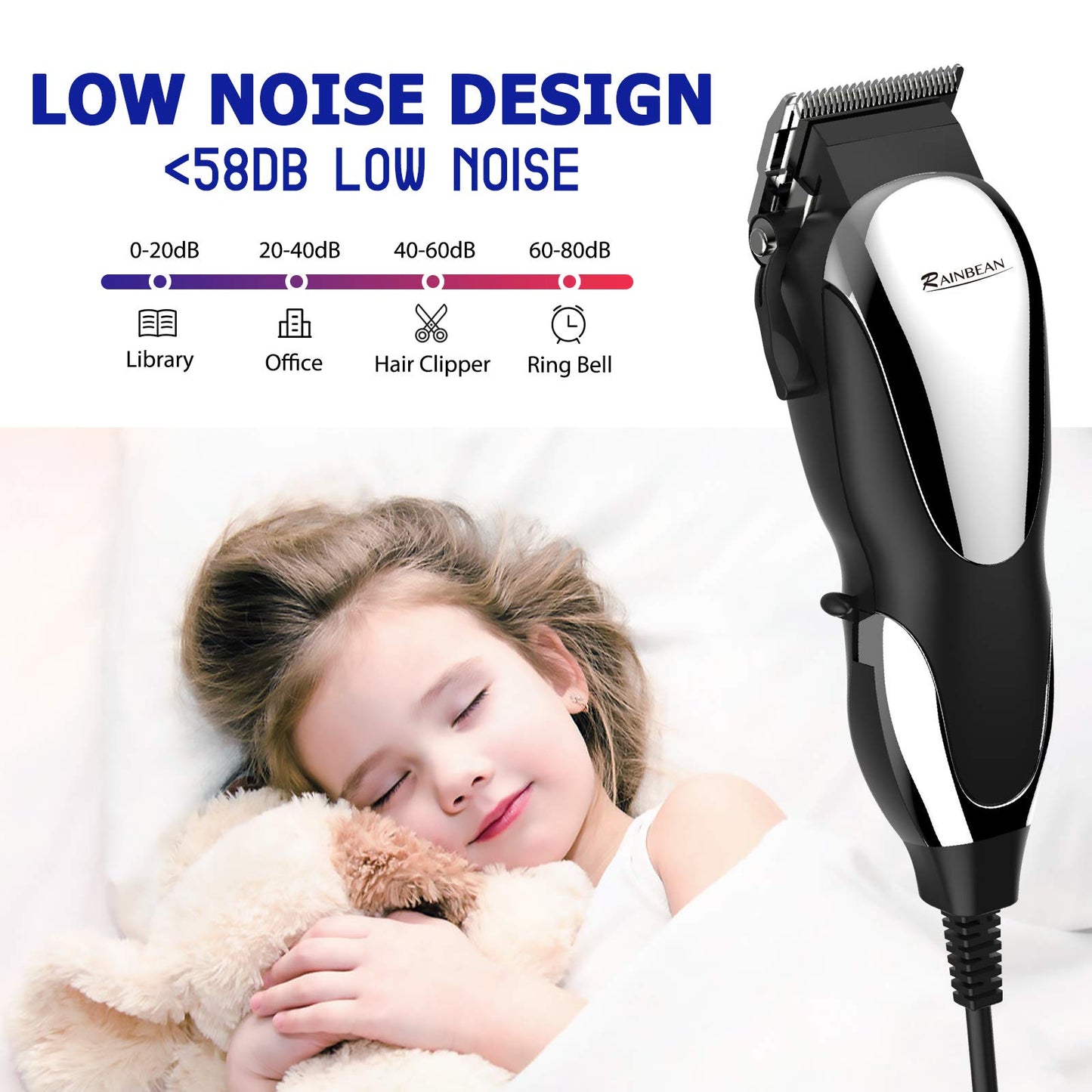 TJ Professional Hair Clippers, Corded Hair Clippers for Men Kids, Strong Motor baber Salon Complete Hair and Beard, Clipping and Trimming Kit,Amazon Platform Banned