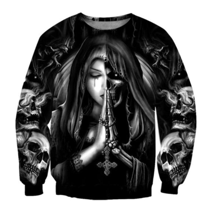 TJ Halloween Skull Anime 3D Sweatshirt