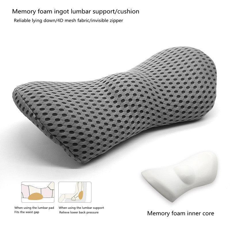 TJ Lumbar Support Pillow For Side Sleepers Pregnancy Relieve Hip Coccyx Sciatica Pain Machine Chair Back Cushion Waist Car Seat