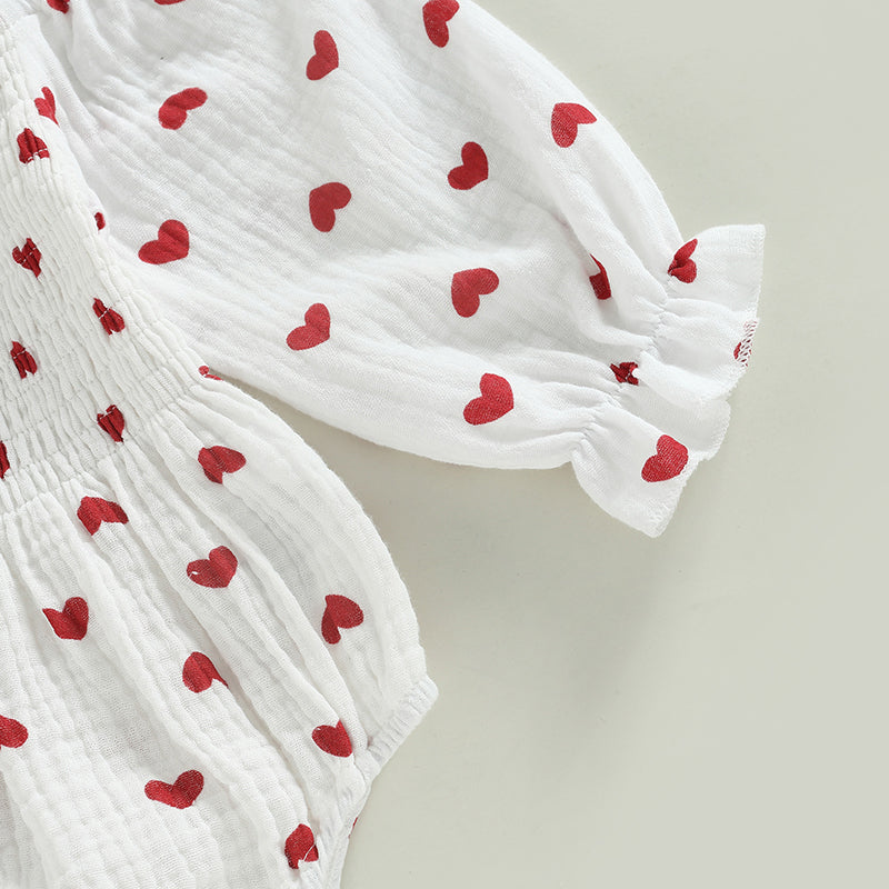 TJ Valentine's Day Love Print Romper
